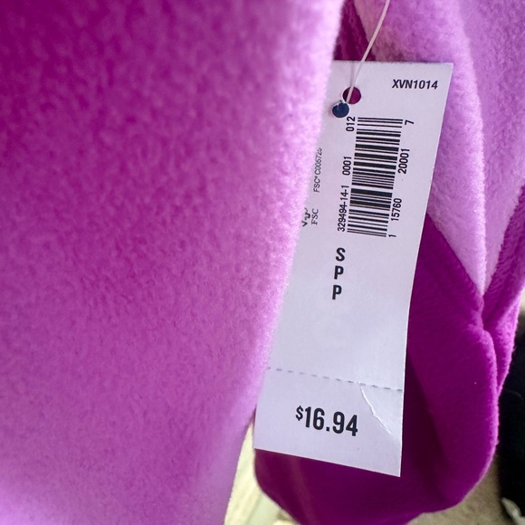 🩷NWT Old Navy quarter zip jacket/shirt in posh purple - Picture 4 of 5